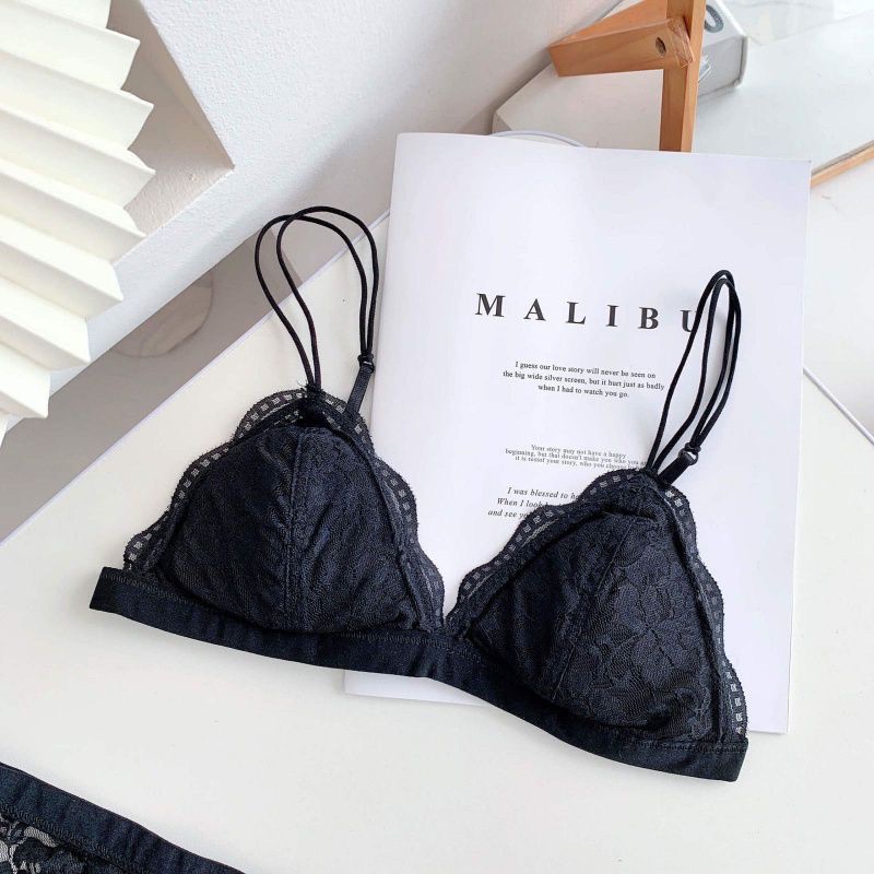 Áo Bra Ren - Áo Lót Nữ Ren Hoa 2 Dây Mảnh Mút Mỏng Không Gọng Gợi Cảm Thoải Mái