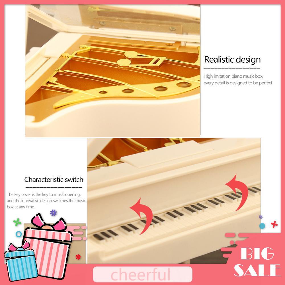 Hộp Nhạc Hình Đàn Piano Mini Bằng Kim Loại