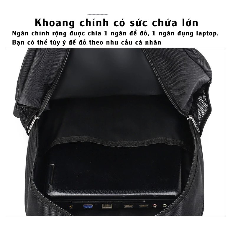 Balo Laptop - Balo Nam Đựng Laptop Thời Trang, Vải Dù Cao Cấp, Chống Bám Bụi ,Trượt Nước, Chống Nhăn,Độ bền Cao