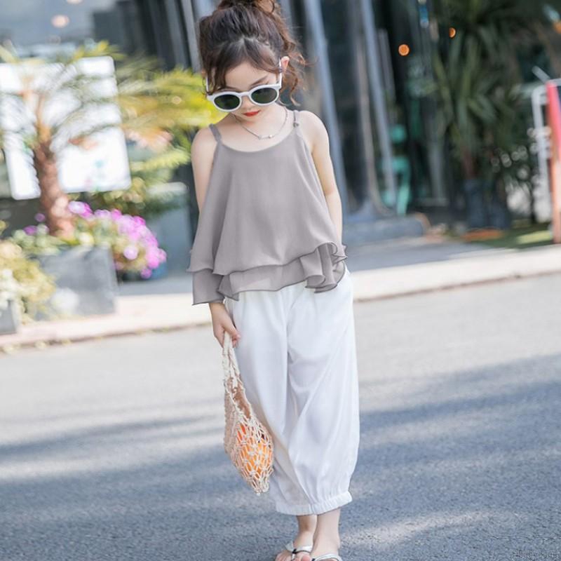 Set Áo Sát Nách+Quần Dài Cho Bé Gái