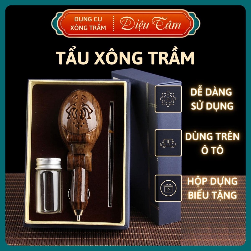 Lư xông trầm điện, lư hương tẩu đốt trầm dùng trên ô tô