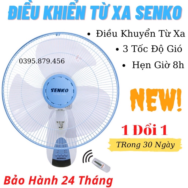 Quạt Treo Tường Senko Điều Khiển Từ Xa 1628-Quạt Điện Treo Tường Senko 7 Cánh Giá Rẻ bảo hành 2 năm