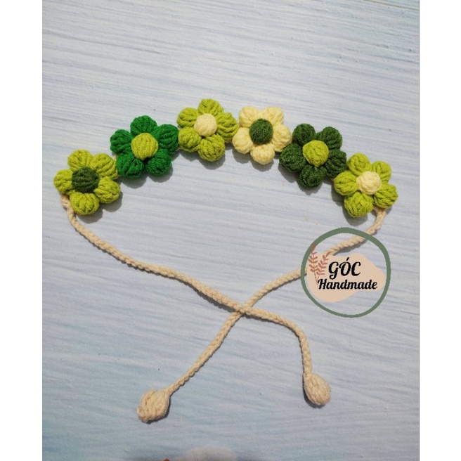 Vòng cổ cho chó mèo bằng len Vòng cổ cho thú cưng hình hoa