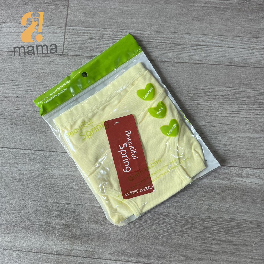 Quần lót bầu 2MAMA beauty spring cotton mềm mịn, co giãn tốt, mỗi quần 1 túi zip chọn màu