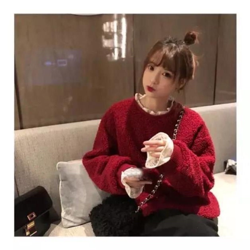 CÓ SẴN - ÁO NỈ BÔNG CỔ VÀ TAY BÈO DỊU DÀNG NỮ TÍNH ẤM ÁP MÙA GIÁNG SINH KÈM VIDEO