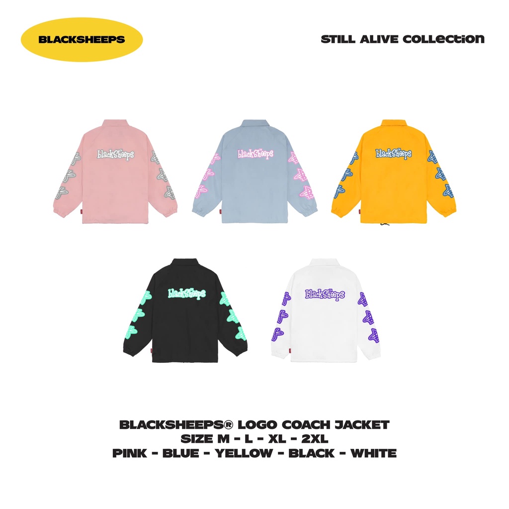 Áo Khoác dù BLACKSHEEPS màu Hồng aka LOGO COACH JACKET - BLUE QUARTZ