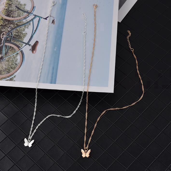 Set Dây Chuyền Và Khuyên Tai Hình Bướm Xinh Xắn Dành Cho Nữ