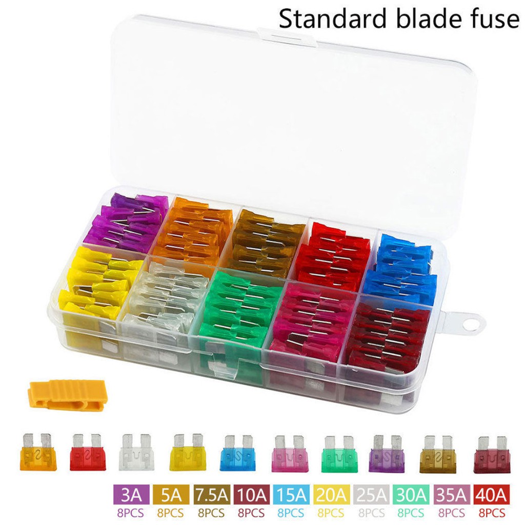 80 Cầu Chì Lưỡi Chuẩn 12V 3A ~ 40A Cho Xe Hơi