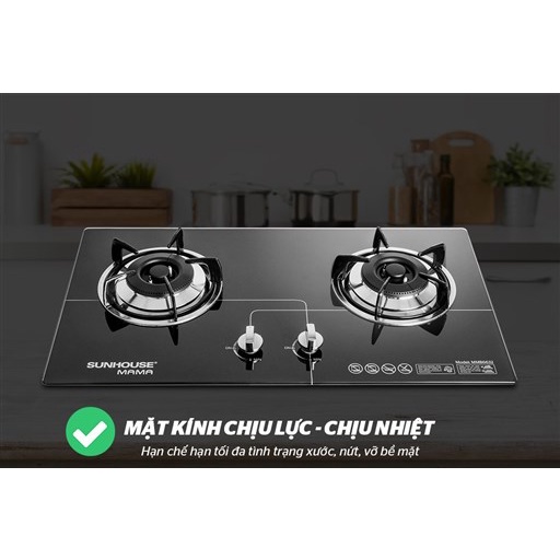BẾP GAS ÂM KÍNH SUNHOUSE MAMA MMB-6632
