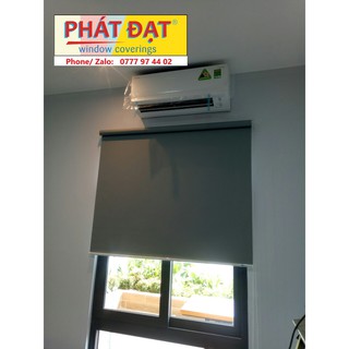 (Rèm ngang 0.9m) Rèm cửa, màn sáo, rèm sáo cuốn 4 màu, vải trơn 2 mặt chống nắng 100%