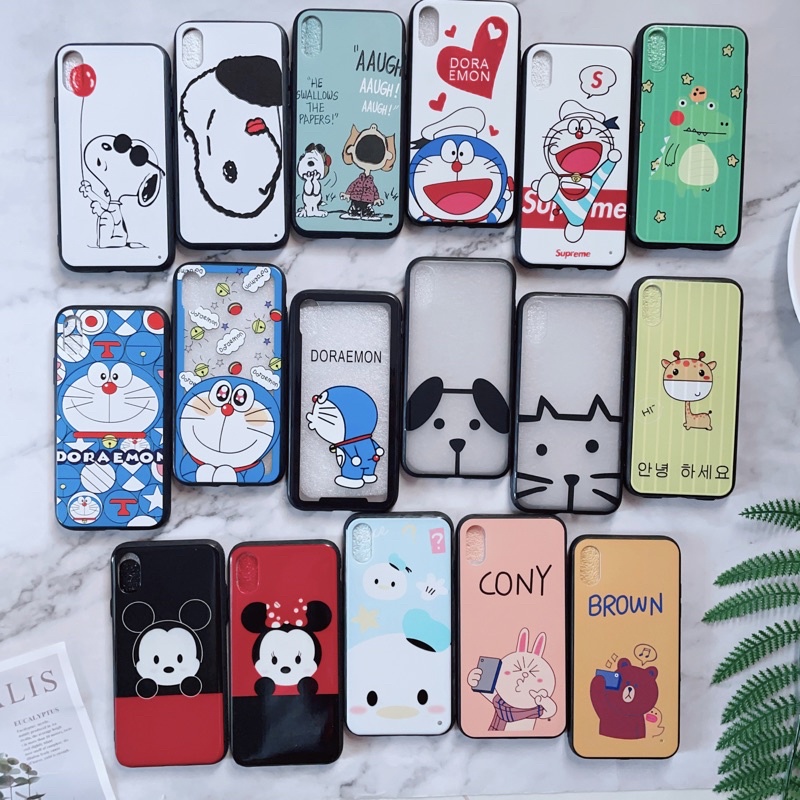 Ốp iphone X/Xs Viền Nhựa Dẻo Nhiều Hình Siêu Đáng Yêu