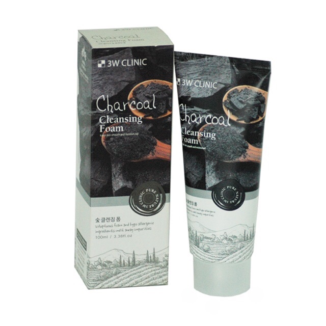 Sữa rửa mặt than hoạt tính 3W Clinic 100ml | BigBuy360 - bigbuy360.vn