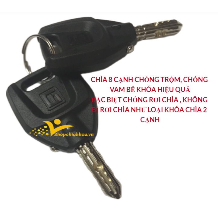 Ổ khóa xe máy Honda Dream 8 cạnh chống trộm, chống rơi chìa