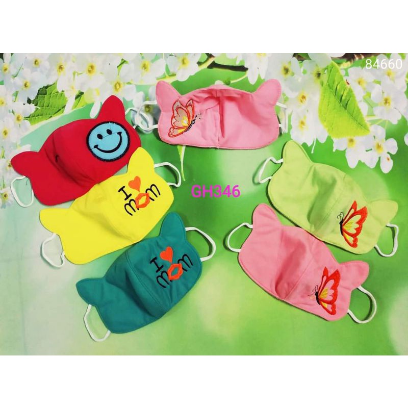 Khẩu trang bé 2 lớp dày dặn nhiều mẫu