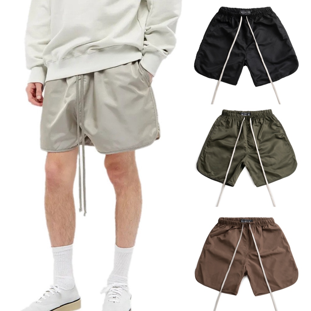 Quần short nam Streetwear thể thao hoặc mặc nhà, Polyester dày, nhẹ, thoáng mát | Track Shorts