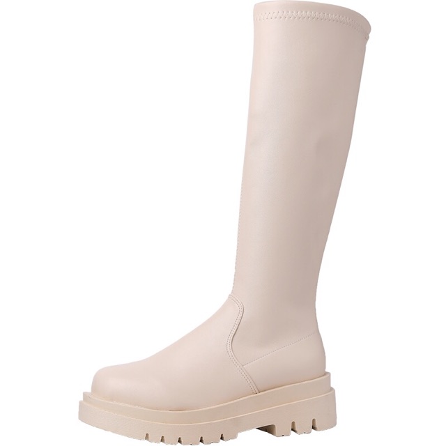 [Có Sẵn] Boots lửng cổ cao ulzzang da mềm ôm chân không khoá đế cao 5cm | WebRaoVat - webraovat.net.vn