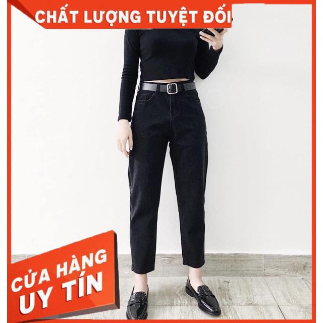 [Mã WASTMAY giảm 15% tối đa 30K đơn 150K] Quần baggy đen jeans trơn ko co giãn- hình thật shop tự chụp | BigBuy360 - bigbuy360.vn