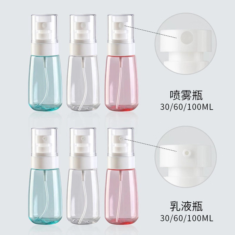 Chai Xịt Rỗng Bằng Nhựa Trong Suốt Dung Tích 30ML 60ML 80ML 100ML