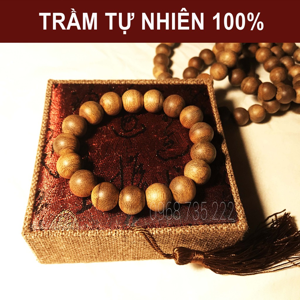 [UY TÍN 100%] Vòng Tay Trầm Hương Tự Nhiên 9 Năm Phong Thủy Thơm Vĩnh Viễn  - Bảo Hành Trọn Đời