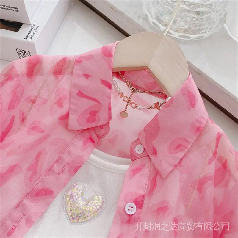 Set Áo Khoác Chống Nắng + Quần Short Mỏng Thời Trang Mùa Hè Cho Bé Gái