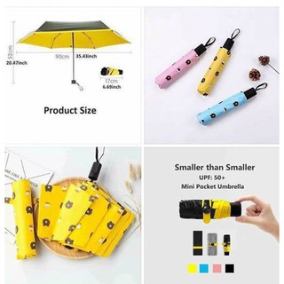 DÙ ĐI MƯA NẮNG HÌNH GẤU GẤP GỌN CHỐNG TIA UV SIÊU BỀN