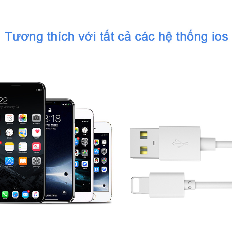 Dây Cáp Sạc Nhanh 1m / 2m Cho Iphone 12 Pro Max 11x8 7 6 Tiện Dụng