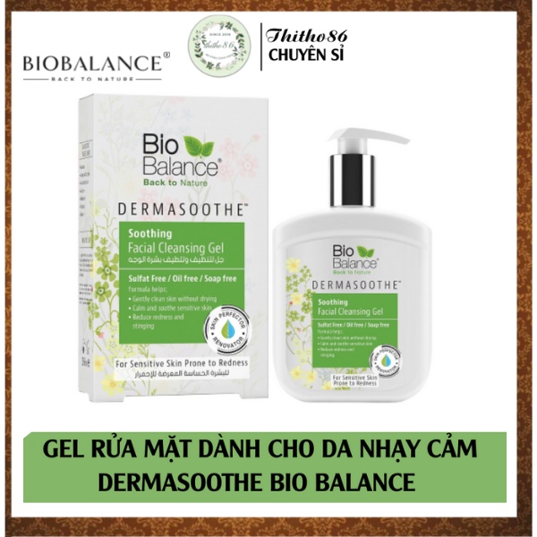 Gel Rửa Mặt Dành Cho Da Nhạy Cảm BIOBALANCE DermaSoothe Soothing Facial Cleansing Gel 250ML [ BIO BALANCE ]