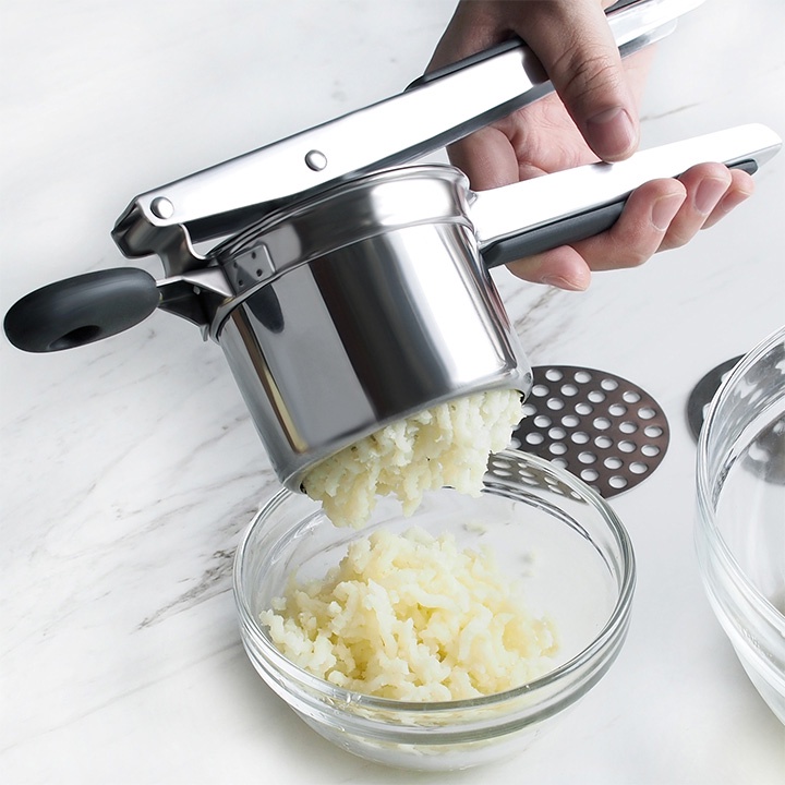 Dụng cụ nghiền khoai tây, ép củ quả, làm bún mì, Bánh Lọt, chả cá... 3 vỉ khuôn  Potato Masher Ricer