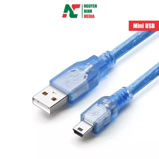 CÁP MINI USB SANG USB NGẮN 30CM XANH CHỐNG NHIỄU - Dây MP3