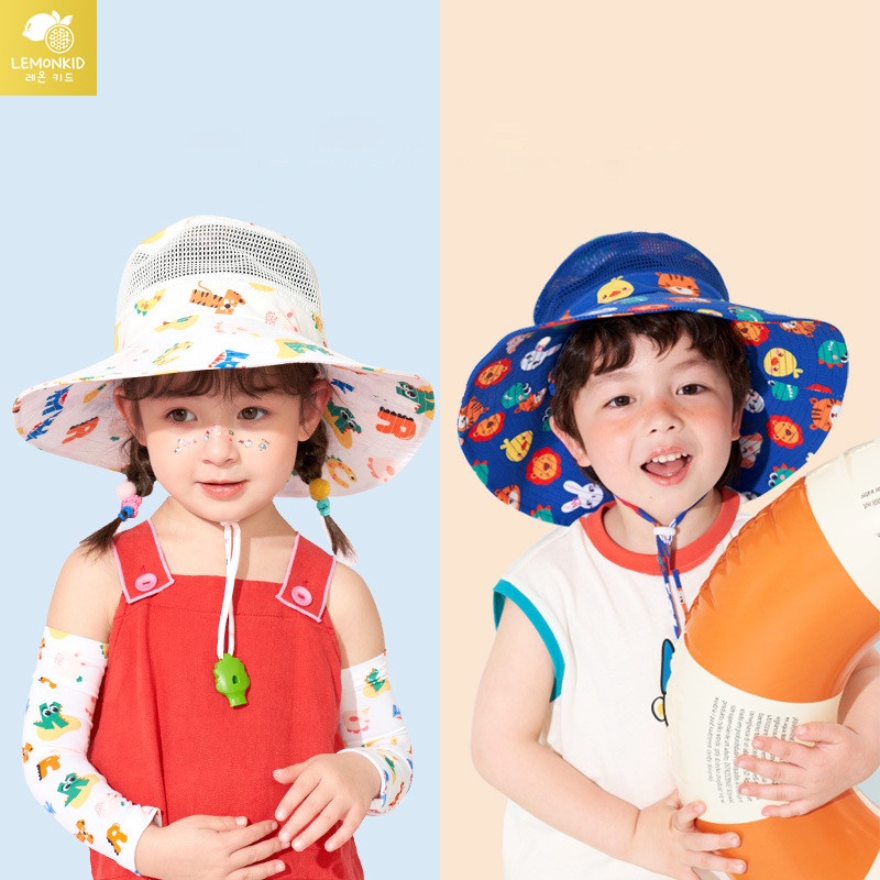 Mũ tai bèo LEMONKID chống tia UV che nắng thoáng khí thời trang dành cho cả bé trai và bé gái
