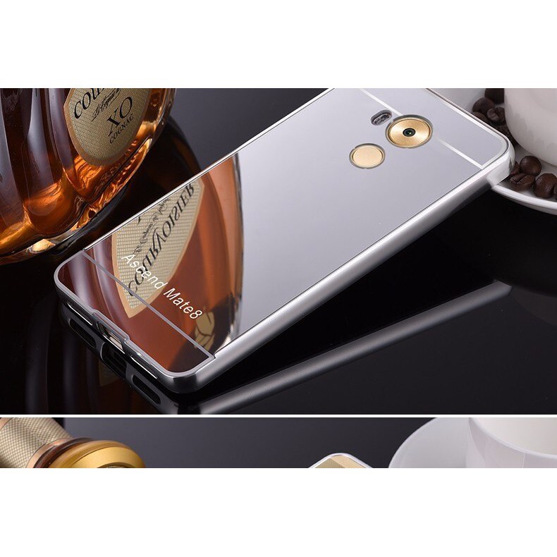 Ốp lưng viền kim loại lưng gương bóng cho Huawei Ascend Mate 8.