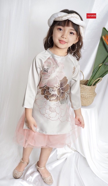 Set áo dài gấm ngọc cao cấp