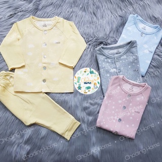 Bộ dài tay nỉ mỏng nous velours cài vai n8 cài giữa n22 • 0-3m 3-6m 6-9m 9-12m • choding home