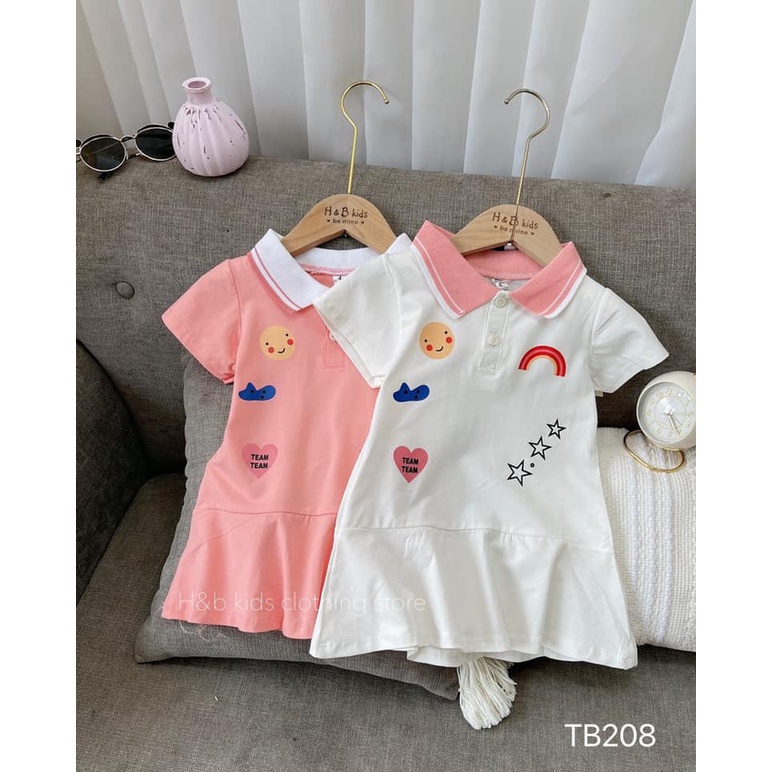 Váy cotton cộc tay dáng đuôi cá cực xinh cho bé gái