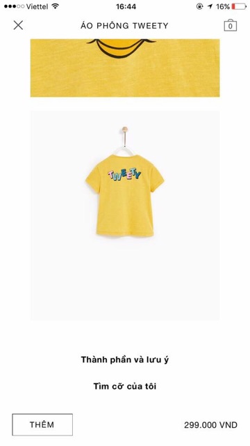 Áo thun ngắn tay zara