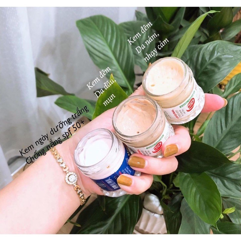 Kem dưỡng da pháp dưỡng trắng mờ nám giảm mụn Dalfour white cream excel / dark
