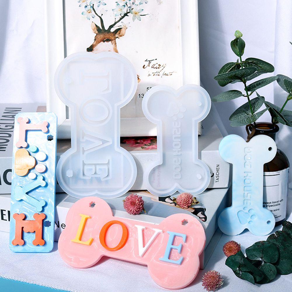 Bộ Chữ Love Và Ngôi Nhà FOREVER Dog DIY|Khuôn Silicone Làm Trang Sức Hình Biển Báo Cửa