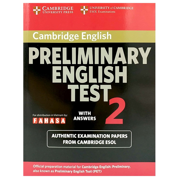 Sách - Cambridge Preliminary English Test 2 Student's Book with Answers FAHASA Reprint Edition