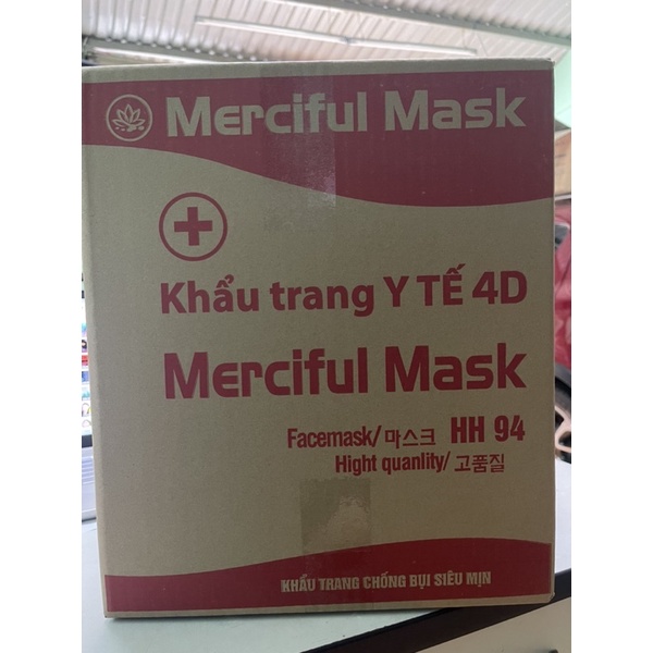 1 thùng 300 chiếc Khẩu Trang Cá 4D Kháng Khuẩn 4 Lớp KF94 Ôm Sát Mặt Lọc Bụi Mịn An Toàn - Merciful- Màu Xanh Dễ Thương