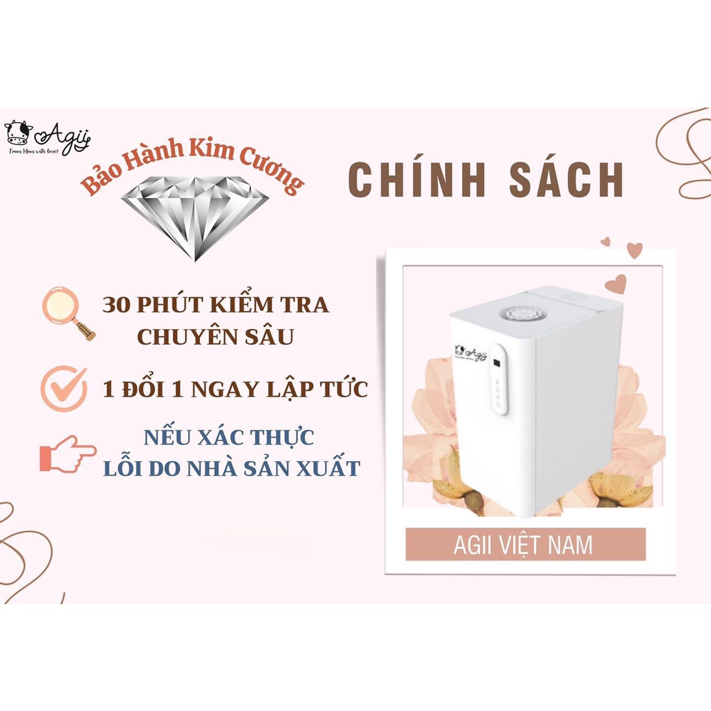 Máy rửa bình sữa thông minh Agii 02 ( rửa - tiệt trùng - sấy khô) - Bảo hành chính hãng