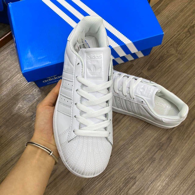 Giày Thể Thao Sneaker Sò Full Trắng Super Star Nam Nữ 11