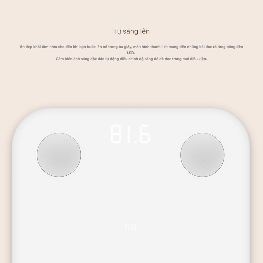 Cân điện tử sức khỏe thông minh Xiaomi Body Fat Scale 2 Universal (2019) - Bảo hành 3 tháng