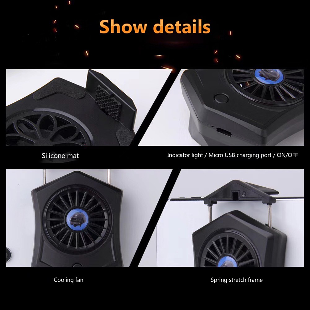 Quạt tản nhiệt chống sốc sạc P9 thông dụng cho điện thoại khi chơi game