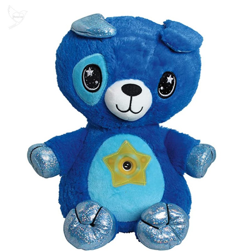 [d] Children Cartoon Plush Toy Starry Dream Projection Lamp Comfort Toy Stuffed Animal with Light