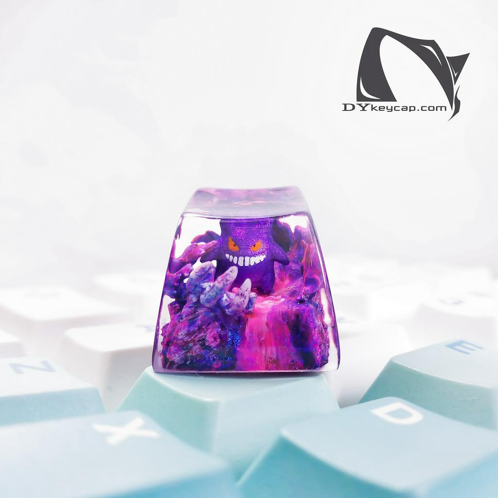 Nút bàn phím Pokemon, nút bàn phím Gengar, Bàn phím nhân vật hoạt hình - Gengar keycap, POKÉMON Artisan Keycap