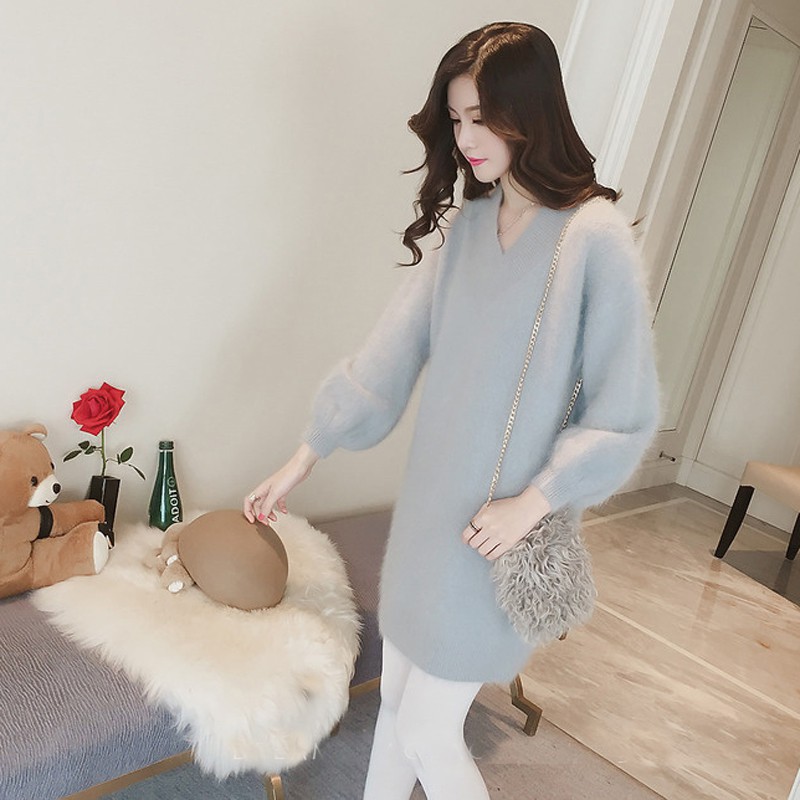 Ulzzang Váy len lông thỏ