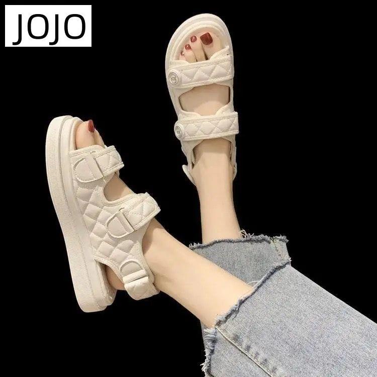 Giày Sandal Đế Dày Phong Cách Hàn Quốc Thời Trang Đi Biển Mới Cho Nữ