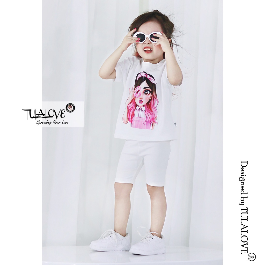 Áo Phông Bé Gái Vải Cotton In Hình Cực Đáng Yêu, Áo Bé Gái Tulalove