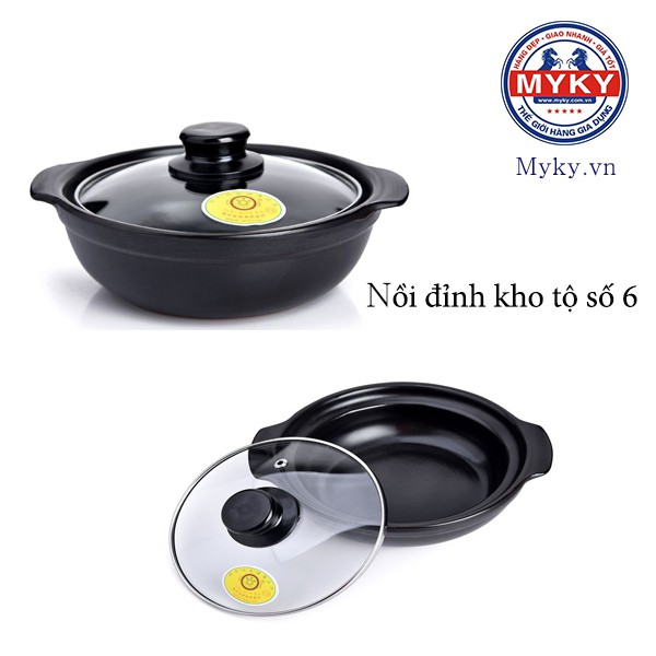 [GIẢM SỐC] Nồi đất 0.6L nắp kính chuyên kho quẹt, thịt kho tiêu. Nồi đất 600ml