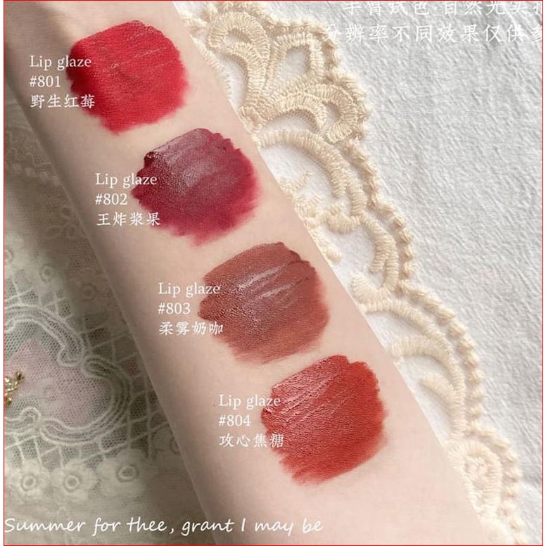 Set 4 Son Kem Lì LOOK BOOK DAISHIAO LACE Lipglaze Velvet-Lutamaly-set son môi lì không trôi đẹp nội địa trung